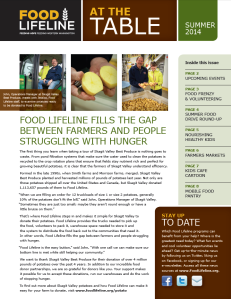 Food-Lifeline-Summer-2014-Newsletter-Front-Cover